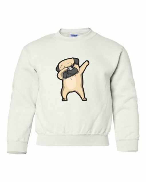 BULLDOG DABBING  - Youth Crew Neck Sweatshirt (Unisex)