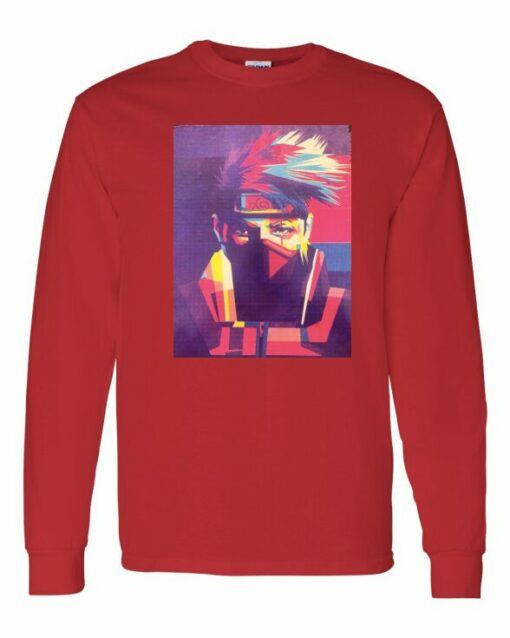 NARUTO KAKASHI ART  - Adult Long Sleeve Round-neck T-shirt