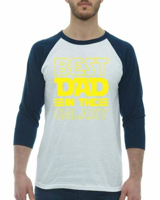 BEST DAD IN THE GALAXY  - Adult Baseball Tee 3/4 Sleeve