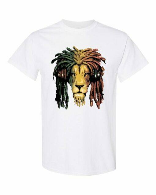 RASTA LION  - T-shirt Col Rond Pour Adultes