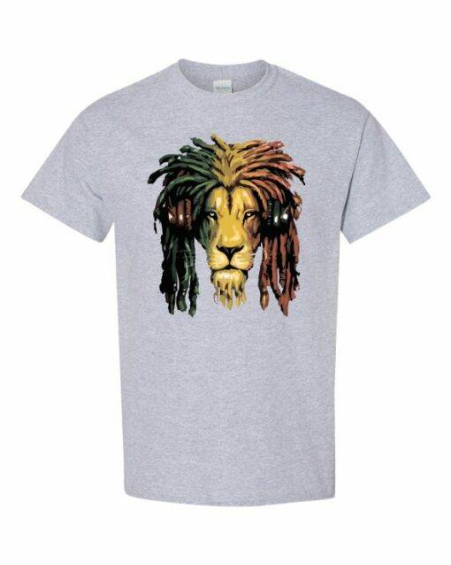 RASTA LION  - T-shirt Col Rond Pour Adultes