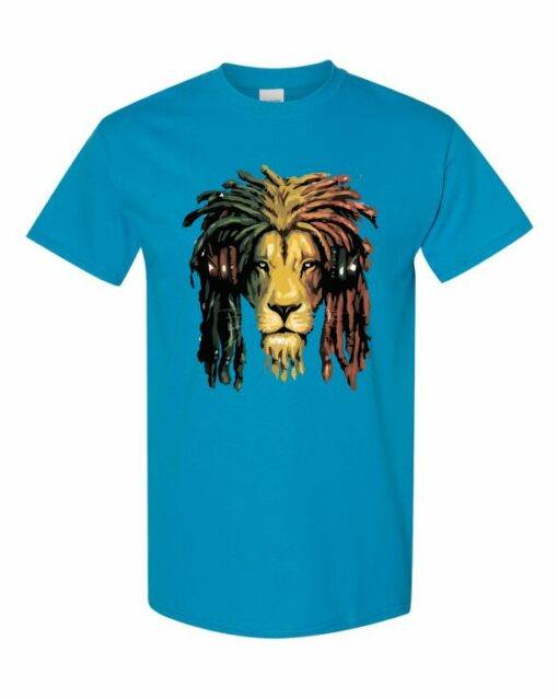 RASTA LION  - T-shirt Col Rond Pour Adultes