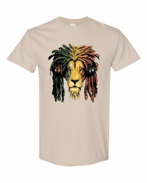 RASTA LION  - T-shirt Col Rond Pour Adultes