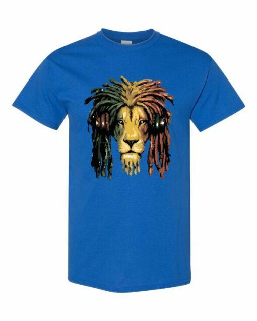 RASTA LION  - T-shirt Col Rond Pour Adultes