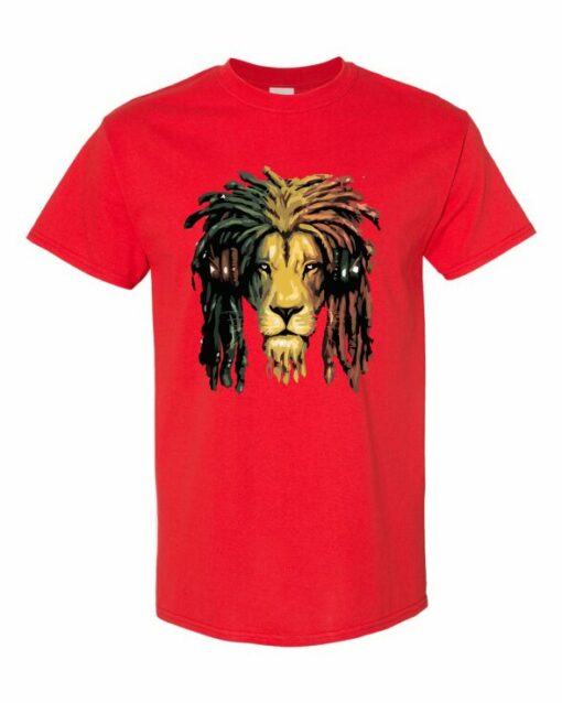 RASTA LION  - T-shirt Col Rond Pour Adultes