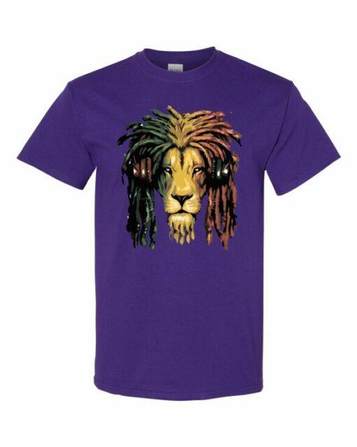 RASTA LION  - T-shirt Col Rond Pour Adultes