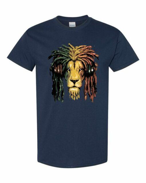 RASTA LION  - T-shirt Col Rond Pour Adultes