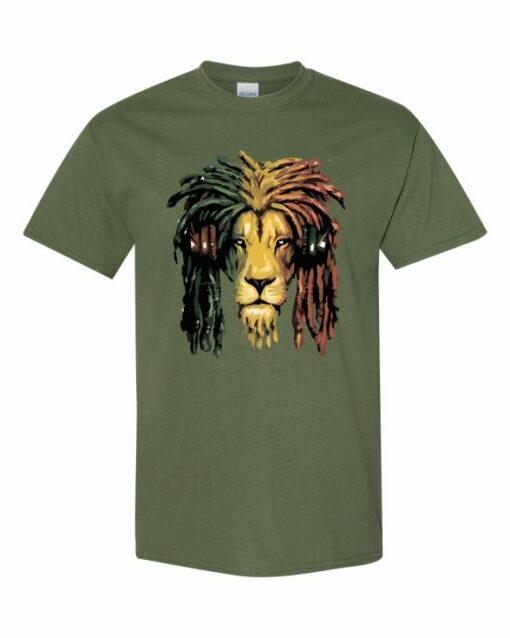 RASTA LION  - T-shirt Col Rond Pour Adultes