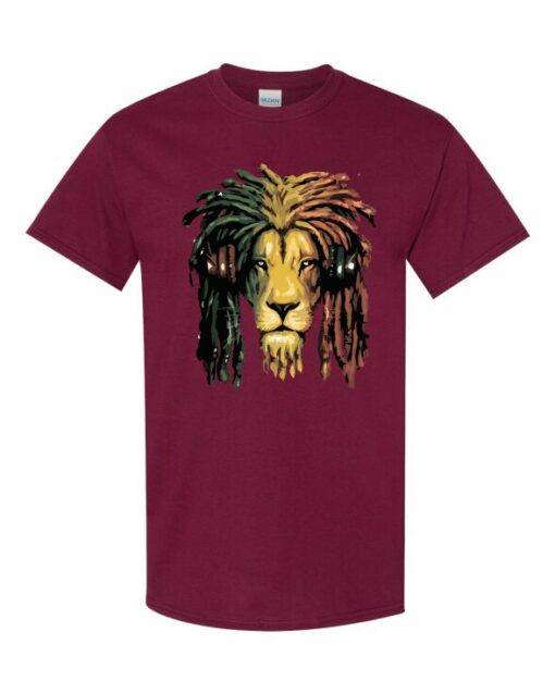 RASTA LION  - T-shirt Col Rond Pour Adultes