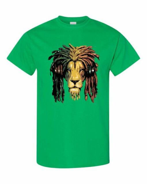 RASTA LION  - T-shirt Col Rond Pour Adultes