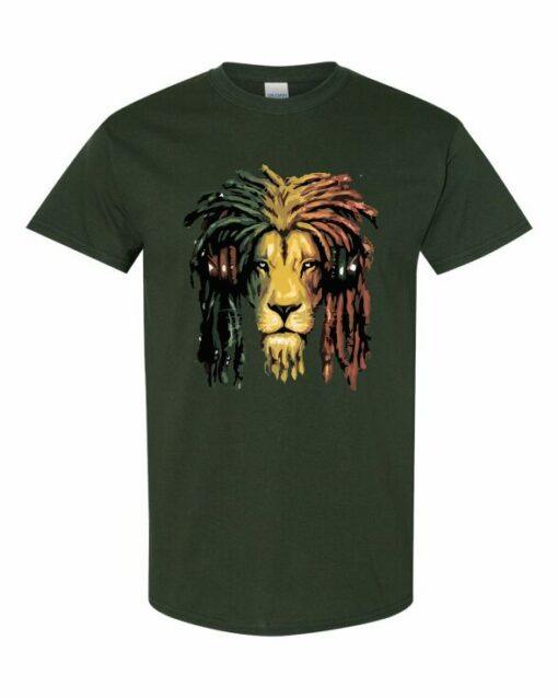 RASTA LION  - T-shirt Col Rond Pour Adultes