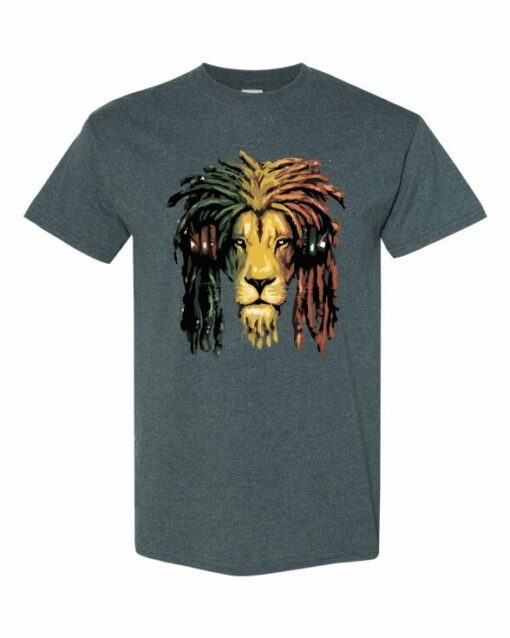 RASTA LION  - T-shirt Col Rond Pour Adultes