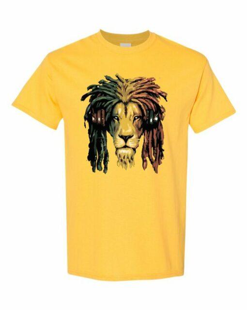 RASTA LION  - T-shirt Col Rond Pour Adultes