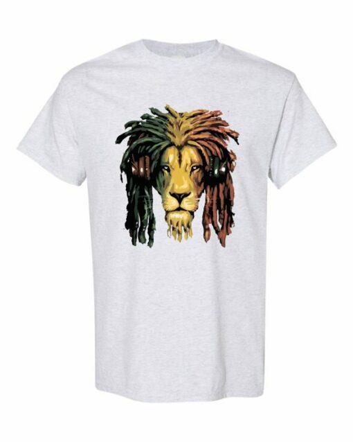 RASTA LION  - T-shirt Col Rond Pour Adultes