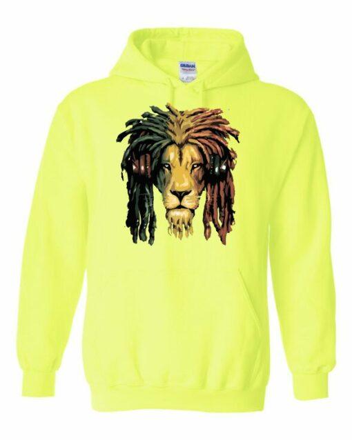 RASTA LION  - Cotton Ouaté Kangourou (Unisexe) Pour Adulte