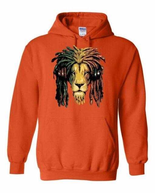 RASTA LION  - Cotton Ouaté Kangourou (Unisexe) Pour Adulte