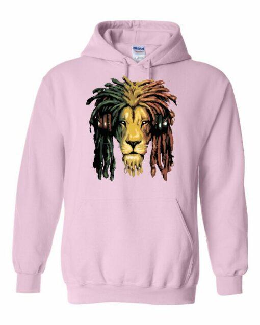 RASTA LION  - Cotton Ouaté Kangourou (Unisexe) Pour Adulte