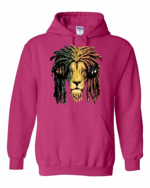 RASTA LION  - Cotton Ouaté Kangourou (Unisexe) Pour Adulte