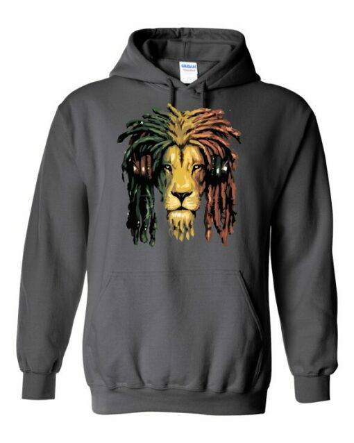 RASTA LION  - Cotton Ouaté Kangourou (Unisexe) Pour Adulte