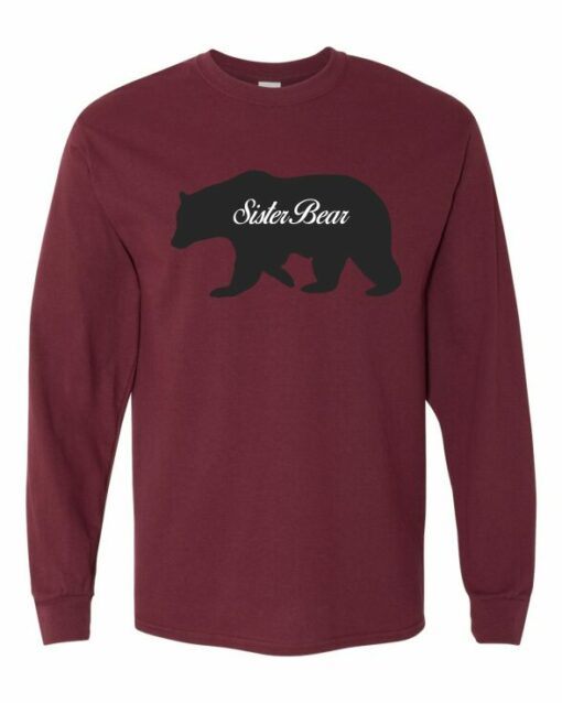 SISTER BEAR - Adult Long Sleeve Round-neck T-shirt