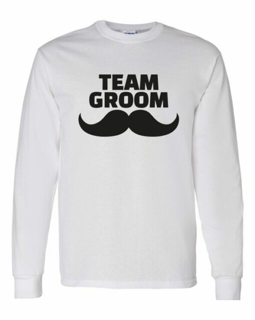 TEAM GROOM - Adult Long Sleeve Round-neck T-shirt