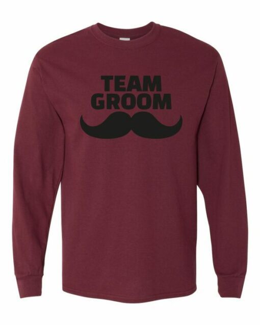 TEAM GROOM - Adult Long Sleeve Round-neck T-shirt