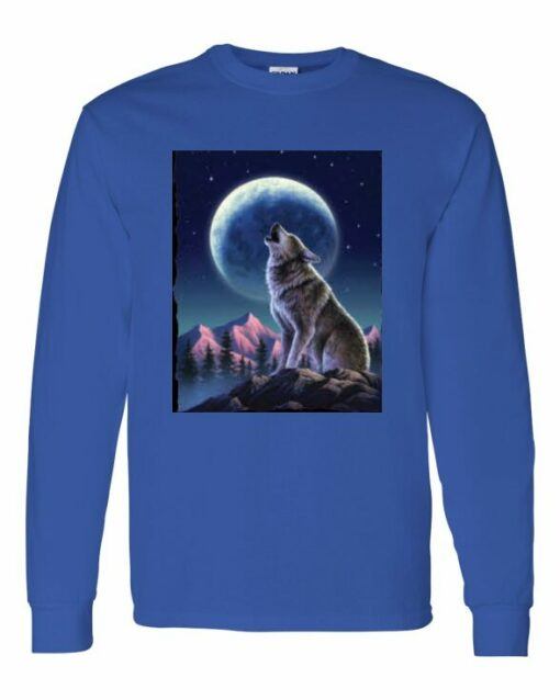 WOLF  - Adult Long Sleeve Round-neck T-shirt