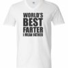 WORLD BEST FARTER I MEAN FATHER  - Adult V-neck T-shirt