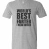 WORLD BEST FARTER I MEAN FATHER  - Adult V-neck T-shirt
