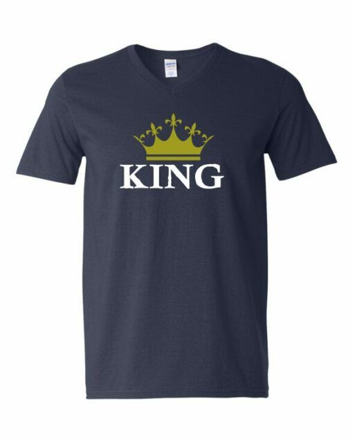KING  - T-shirt Col V Pour Adultes
