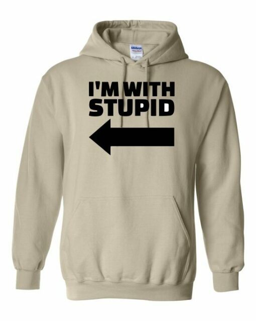 IM WITH STUPID  - Cotton Ouaté Kangourou (Unisexe) Pour Adulte