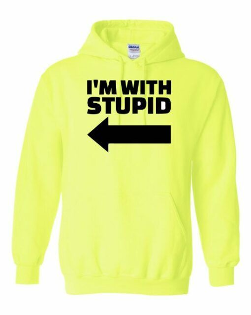 IM WITH STUPID  - Cotton Ouaté Kangourou (Unisexe) Pour Adulte