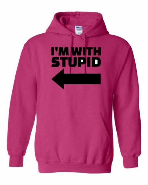 IM WITH STUPID  - Cotton Ouaté Kangourou (Unisexe) Pour Adulte