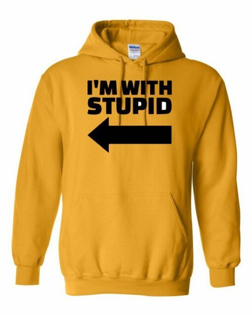 IM WITH STUPID  - Cotton Ouaté Kangourou (Unisexe) Pour Adulte