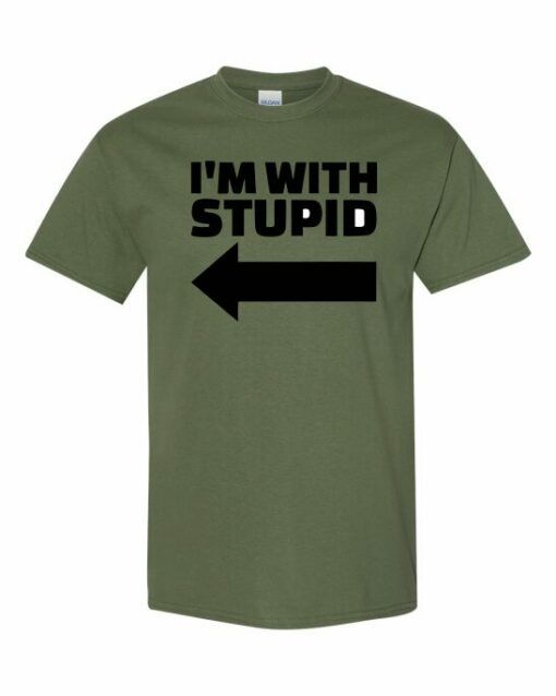 IM WITH STUPID  - T-shirt Col Rond Pour Adultes