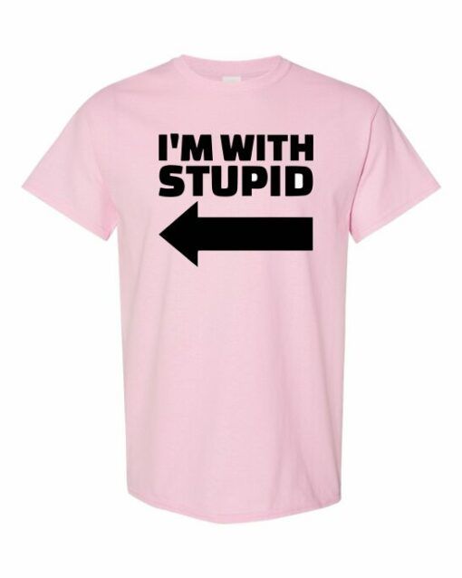 IM WITH STUPID  - T-shirt Col Rond Pour Adultes