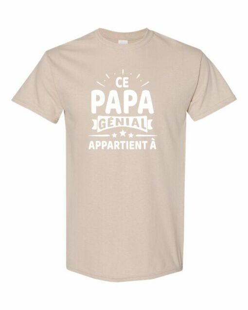 CE PAPA GENIAL APPARTIENT A  - T-shirt Col Rond Pour Adultes