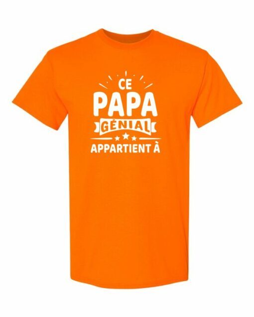 CE PAPA GENIAL APPARTIENT A  - T-shirt Col Rond Pour Adultes