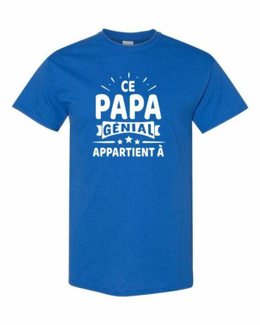 CE PAPA GENIAL APPARTIENT A  - T-shirt Col Rond Pour Adultes