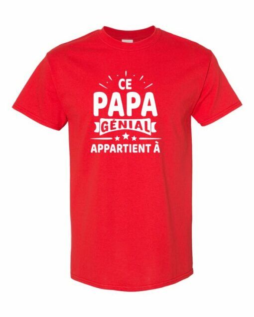 CE PAPA GENIAL APPARTIENT A  - T-shirt Col Rond Pour Adultes