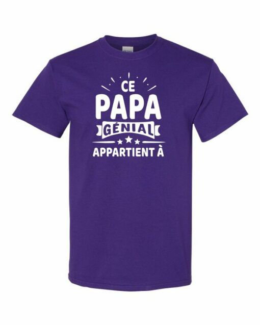 CE PAPA GENIAL APPARTIENT A  - T-shirt Col Rond Pour Adultes