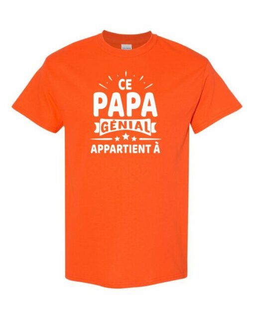 CE PAPA GENIAL APPARTIENT A  - T-shirt Col Rond Pour Adultes