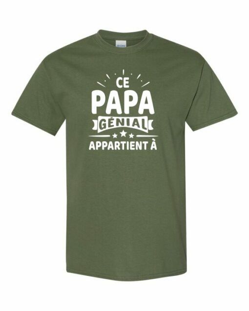 CE PAPA GENIAL APPARTIENT A  - T-shirt Col Rond Pour Adultes