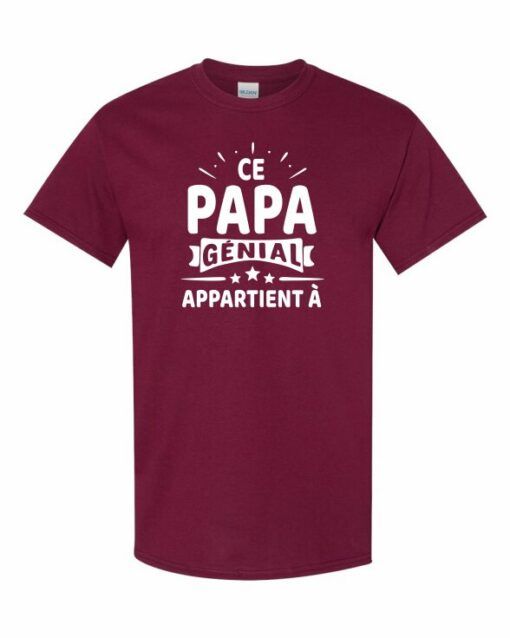 CE PAPA GENIAL APPARTIENT A  - T-shirt Col Rond Pour Adultes