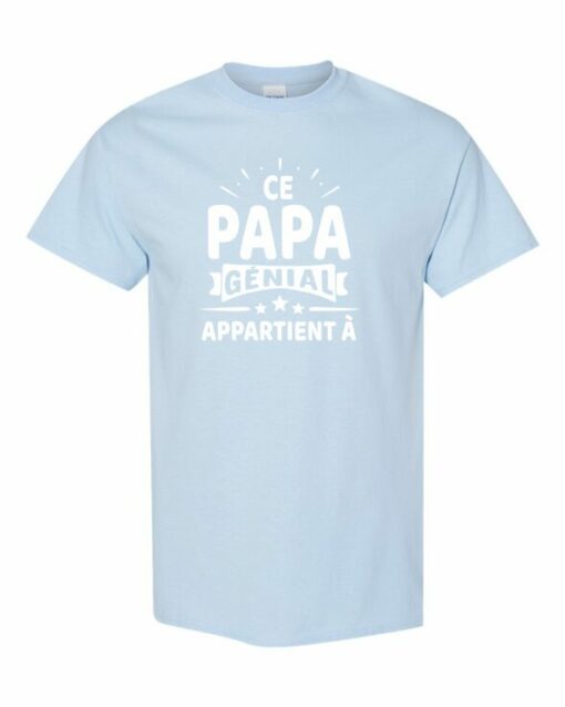 CE PAPA GENIAL APPARTIENT A  - T-shirt Col Rond Pour Adultes