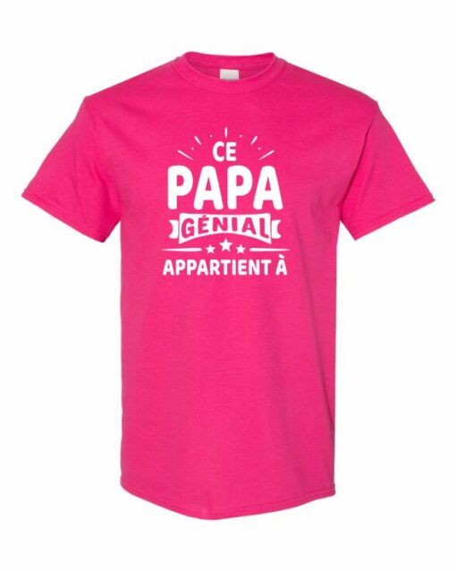 CE PAPA GENIAL APPARTIENT A  - T-shirt Col Rond Pour Adultes