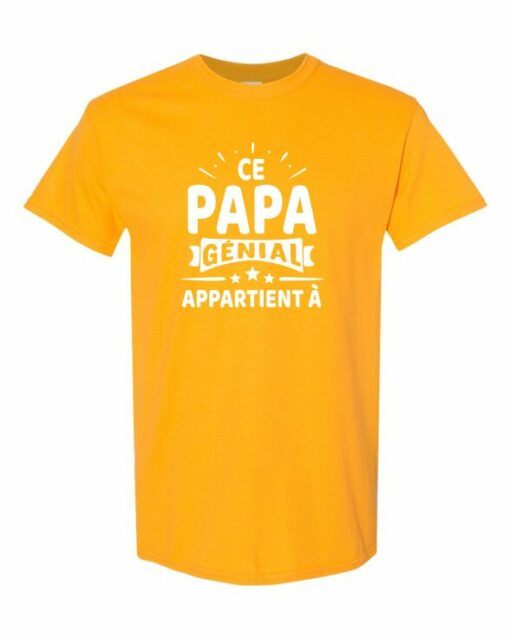 CE PAPA GENIAL APPARTIENT A  - T-shirt Col Rond Pour Adultes