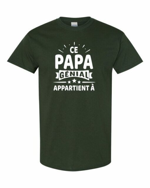 CE PAPA GENIAL APPARTIENT A  - T-shirt Col Rond Pour Adultes