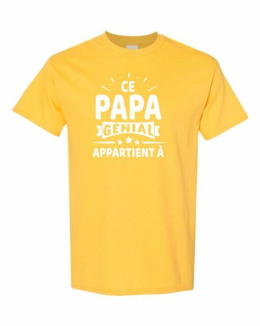 CE PAPA GENIAL APPARTIENT A  - T-shirt Col Rond Pour Adultes