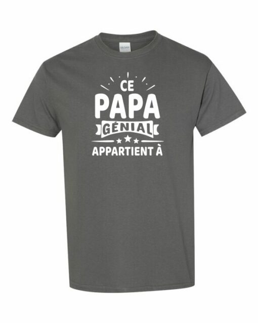 CE PAPA GENIAL APPARTIENT A  - T-shirt Col Rond Pour Adultes